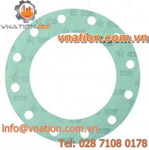 circular gasket sheet / flange / rubber / industrial