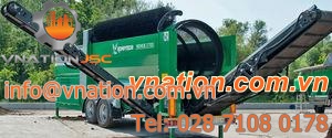 drum mobile screen / for bulk materials / for biological waste treatment