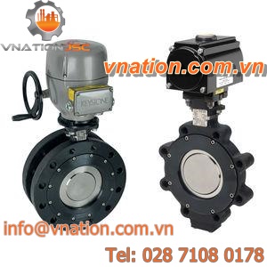 high-performance valve / butterfly / pneumatic / electrically-actuated