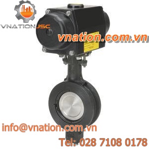 butterfly valve / pneumatic / shut-off / wafer