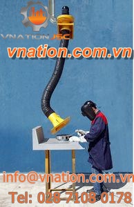 wall-mounted extraction arm / telescopic / for welding fumes