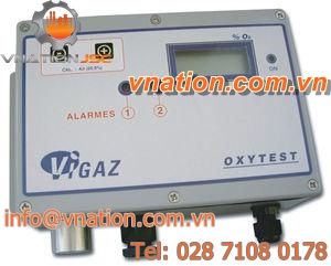 gas detector / oxygen / electrochemical / wall-mounted