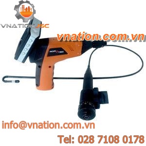 flexible video endoscope / LCD display / with memory card / articulated