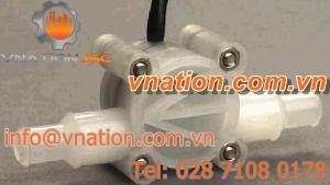 flow meter / Pelton wheel turbine / for water / insertion / plastic