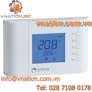 room thermostat / battery powered / with display / with temperature probe
