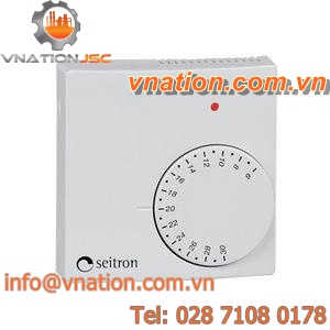 heating room thermostat / with temperature probe / electronic