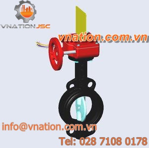 butterfly valve / hydraulic / for water / wafer