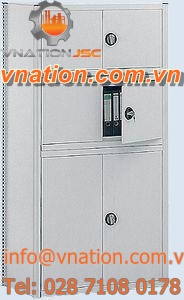 storage cabinet / free-standing / multi-door / metal