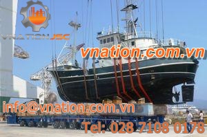 flatbed trailer / more than 6 axles / for boats