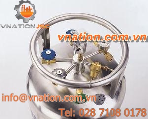 liquid nitrogen storage tank / stainless steel / vertical