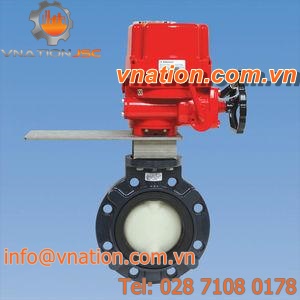 butterfly valve / electrically-actuated / control