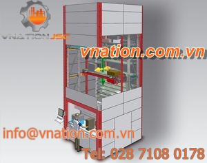 cabinet with compartments / metal / automatic / vertical