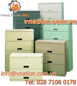 storage cabinet / free-standing / multi-drawer / steel