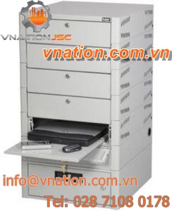 security cabinet / free-standing / multi-drawer / metal