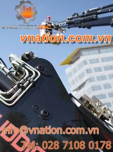 backhoe loader mounted telescopic boom lift / hydraulic