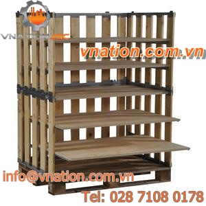 wooden pallet box / transport / folding