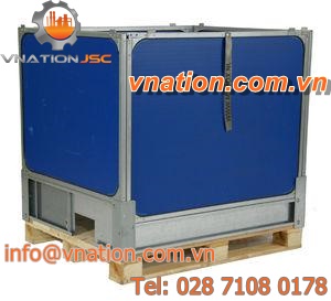steel IBC container / folding / storage