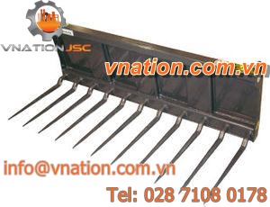 telescopic pallet fork / for vehicles / for skid steer loaders / for agricultural machinery