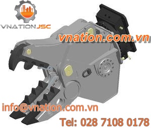 rotor concrete pulverizer / for powders / vertical / for excavators
