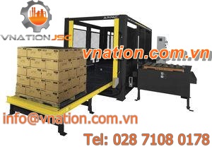 low level infeed palletizer / bag / carton / automatic