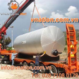 fuel tank / storage / stainless steel / vertical