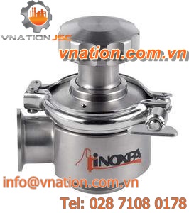 diaphragm valve / manual / stainless steel / aseptic