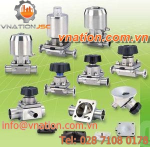 diaphragm valve / manual / stainless steel