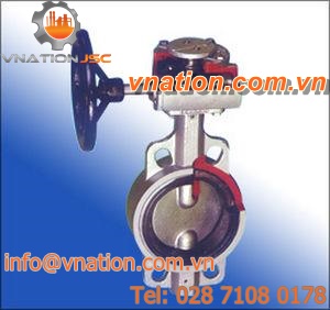 butterfly valve / handwheel / for chemicals
