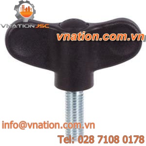 butterfly screw / zinc-coated steel / polyamide