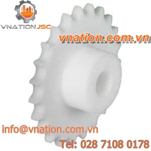 straight-toothed sprocket wheel / hub / for chain / plastic