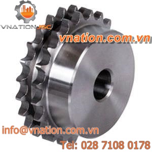 straight-toothed sprocket wheel / double / steel