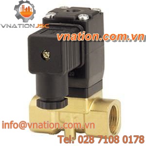 2/2-way solenoid valve / pneumatic / compact