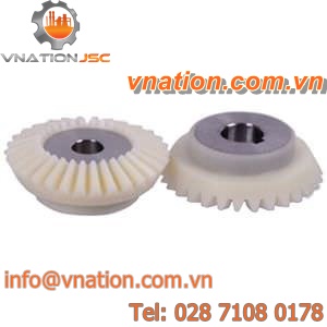 conical gear / straight-toothed / plastic / shaft