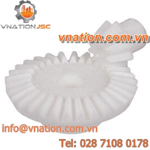 conical gear / helical-toothed / thermoplastic / resin