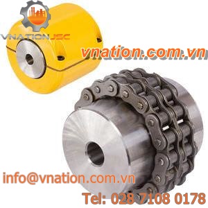 roller chain coupling / flexible / steel