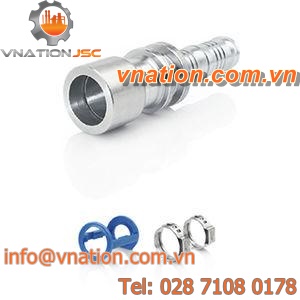 splined fitting / straight / aluminum / tube