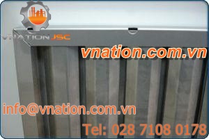air filter / panel / V-form / stainless steel