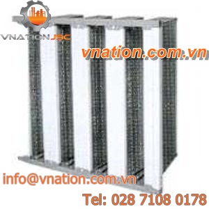 air filter / panel / activated carbon / V-form