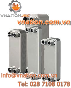 nickel-brazed plate heat exchanger / liquid/liquid / stainless steel / corrosion-resistant