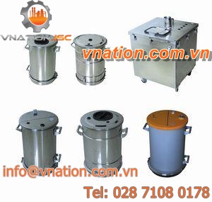 handling cart / for powders / hopper