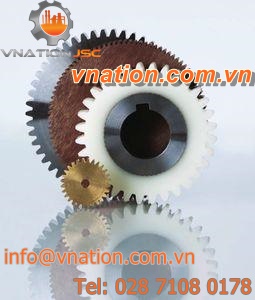 spur gear / straight-toothed / brass / plastic