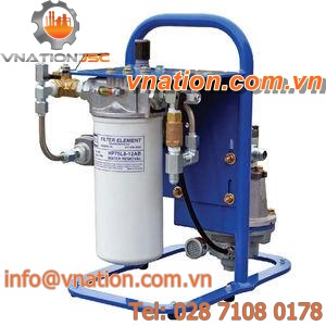 liquid filter / water / pneumatic / compact