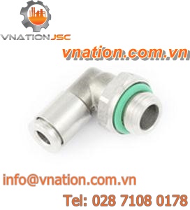 threaded fitting / male / elbow / stainless steel