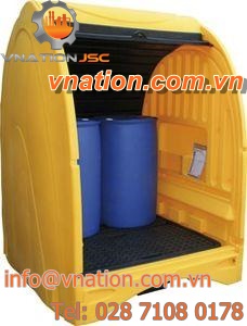 multi-use containment bund / 4-drum / in plastic / rigid