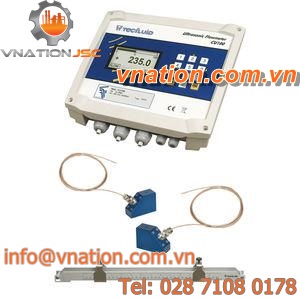 ultrasonic flow meter / for liquids / clamp-on / aluminum