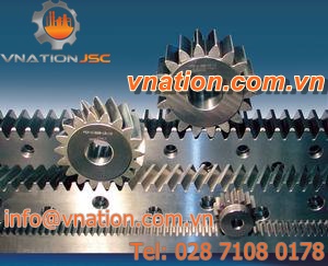 helical-toothed rack and pinion / hub / precision / ground