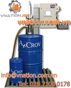 drum filler / semi-automatic / for liquids / pneumatic