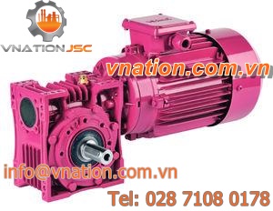 stepper gear-motor / hollow-shaft / perpendicular / worm