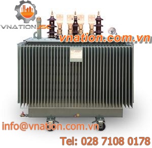 distribution transformer / oil-filled / with copper windings / on casters