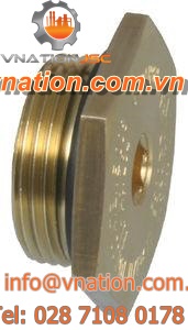 hexagonal plug / threaded / brass